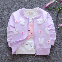 春裝童裝女童棉外套寶寶秋季薄開衫嬰兒韓版兒童上衣0-1-2-3歲