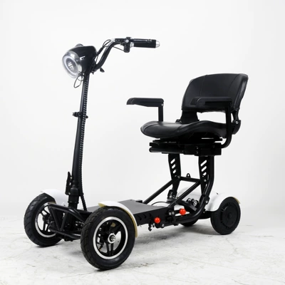 Folding Electric Scooter for the Elderly, Long Battery Life, Household Small Adult Four-Wheel Strong Power Battery Car, Smart and Comfortable (Qatlanan elektrik velosipedlər) - 36v104ah-white