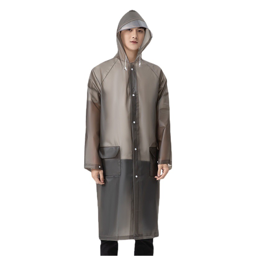 Impermeable EVA grueso para adultos, poncho portátil de una pieza, largo, impermeable, para senderismo y actividades al aire libre, venta al por mayor y personalización.