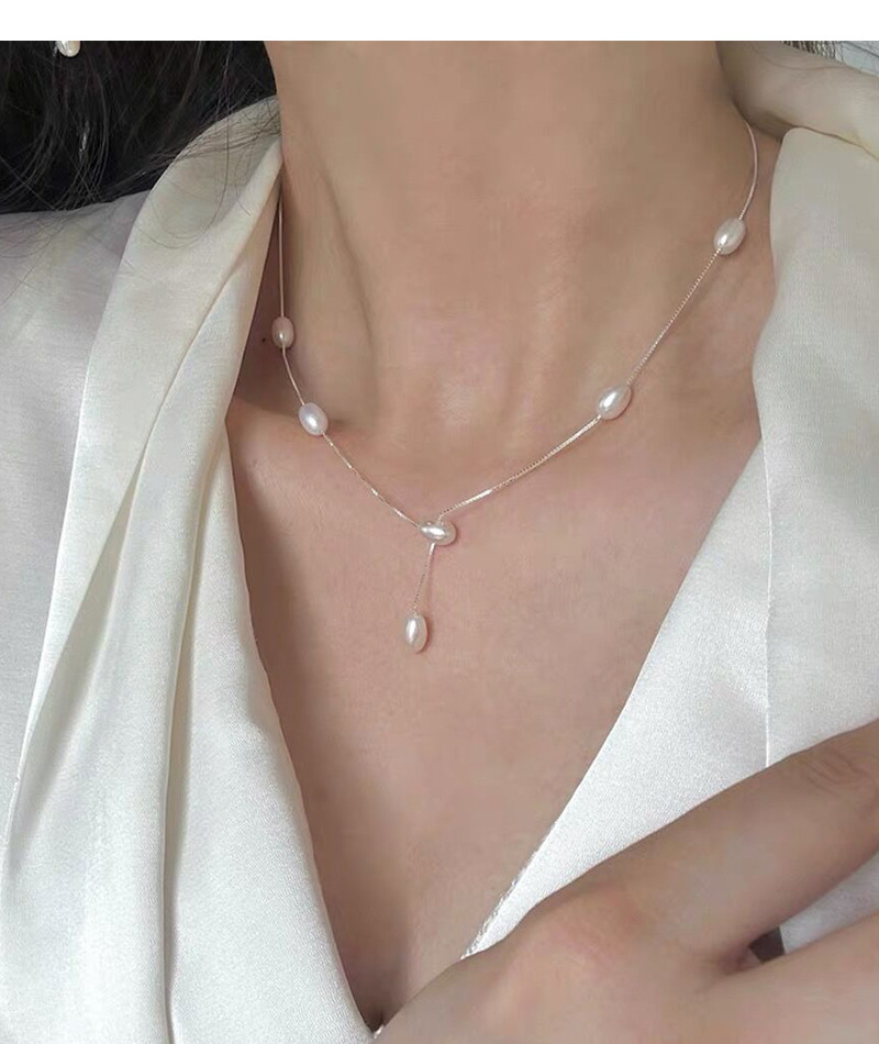 Solid Color Pattern Simple Style Solid Color Sterling Silver Polishing Pendant Necklace