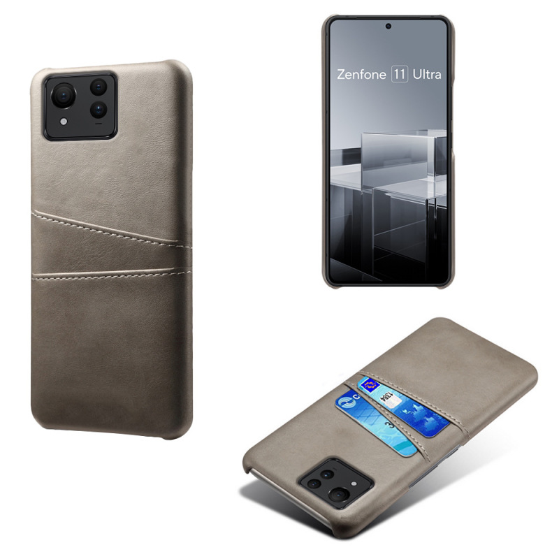 For Asus Zenfone11Ultra Phone Case Asus 10/9/8 Mavericks Double Insert Card Half Bag Leather Case