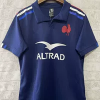 Rugby Jersey 2025 Французский домашний костюм оливковый мяч трикотаж мужской толстовка с короткими рукавами