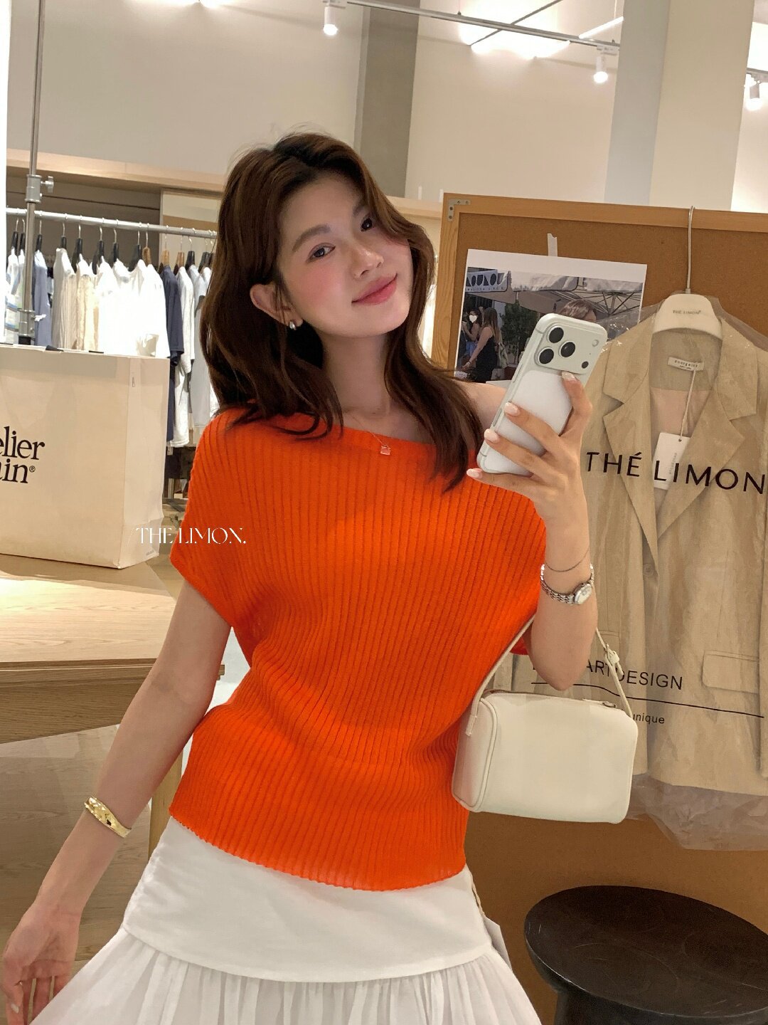 Áo thun nữ cổ tròn basic tay ngắn phong cách Hàn Quốc — Cà phê, màu đen, Bột củ sen, trắng ngà chi tiết 46