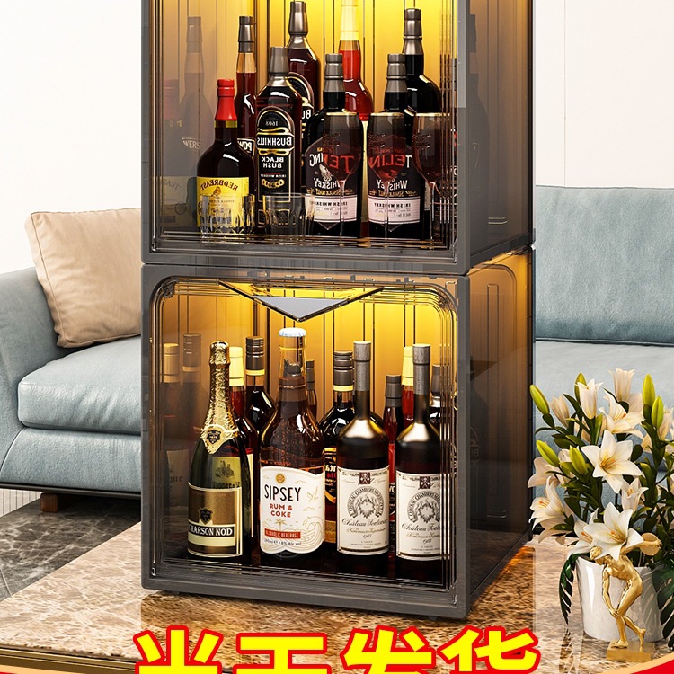 Wine Rack, Red Wine Storage Rack, Home Living Room, Whiskey, Wine, White Wine, Accessible Luxury Small Desktop Display Storage Cabinet