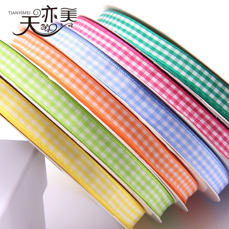 Tianyimei 1cm Plaid Ribbon Wholesale Scottish Gift Ribbon Gift Box Packaging Plaid Ribbon with Complete Color Range Tianyimei 1cm Plaid Ribbon Wholesale Scottish Gift Ribbon Gift Box Packaging Plaid Ribbon with Complete Color Range