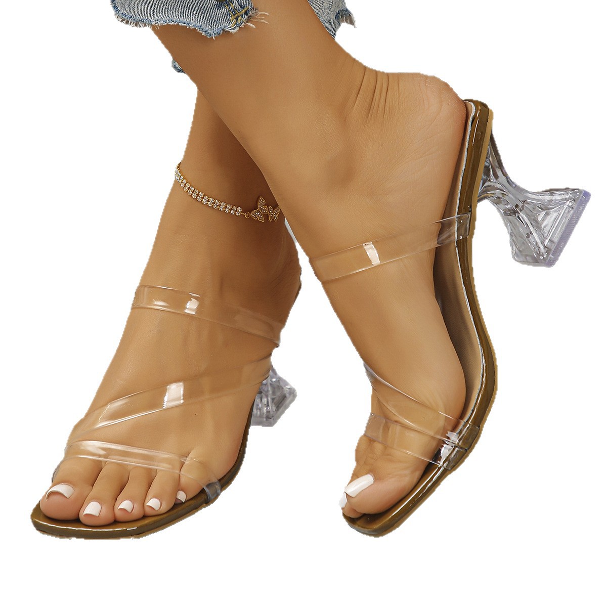 Sandali donna con tacco alto a blocco e punta quadrata moda_voghion.com