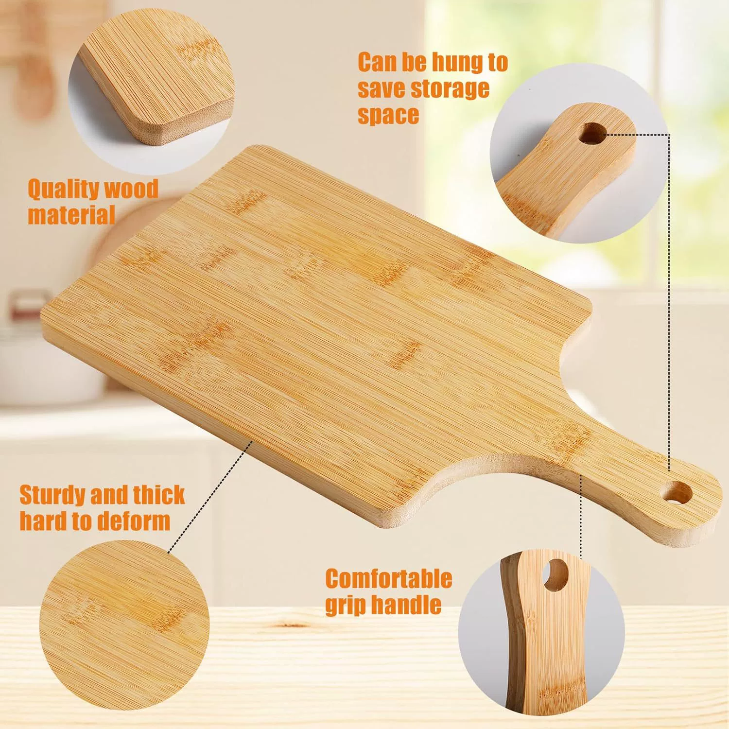 Деревянный поднос для дома, круглая тарелка для стейка и пиццы, обеденная тарелка, тарелка из массива дерева, деревянная доска для подачи западной кухни