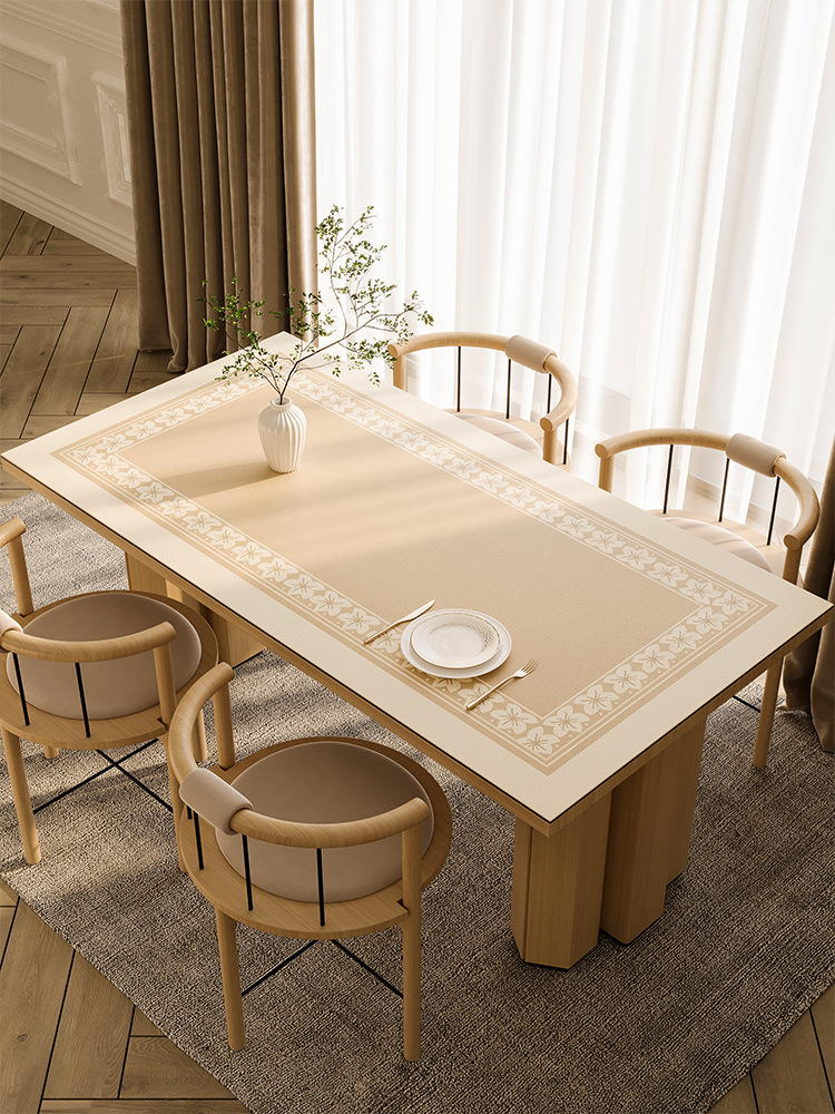 Silicone Heat Insulated Dining Table Mat Waterproof Disposable PVC Tablecloth Light Luxury High-grade Non-slip Tablecloth Desktop Protection Mat