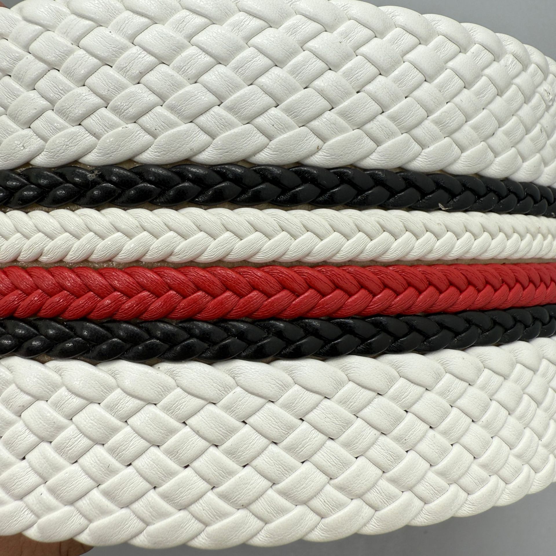 7CM宽PU皮革编织组合带子-凉鞋凉拖鞋材辅料经典搭配流行元素欧美