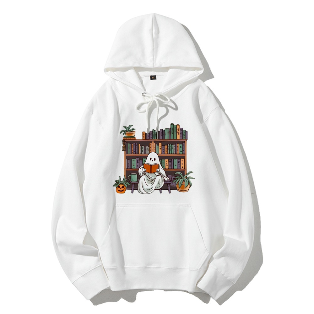 Ghost Library Sweatshirt Halloween Books Sweater Ghost Reade