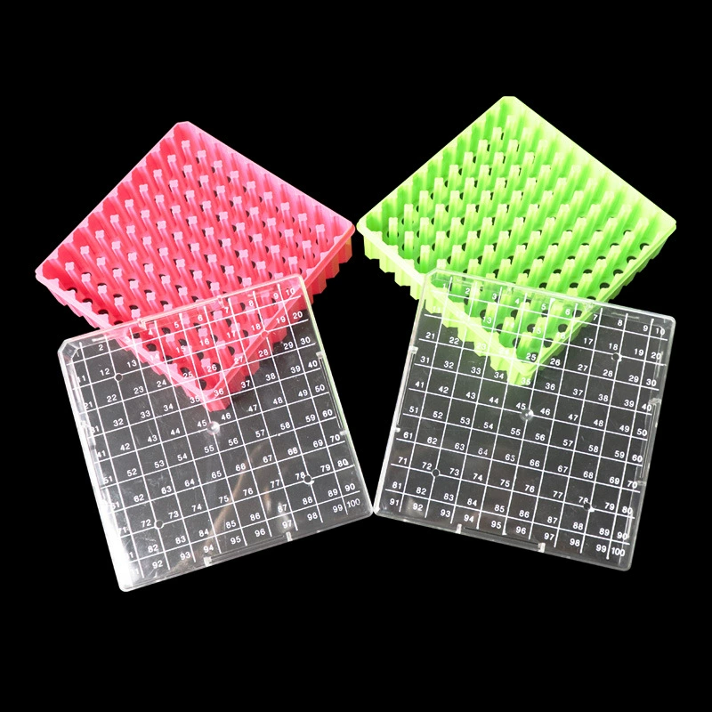 PCs Материал 25/81/100 решетки замороженный ящик 1.8ml 2.0/5ml 81-решетчатая морозильная трубка с жидким азотом