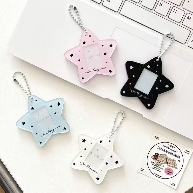 Xiaohongshu Same Style Instagram Cute Star 1.0inch Acrylic Card Holder Id Photo Star-Chasing Photocard Storage Pendant