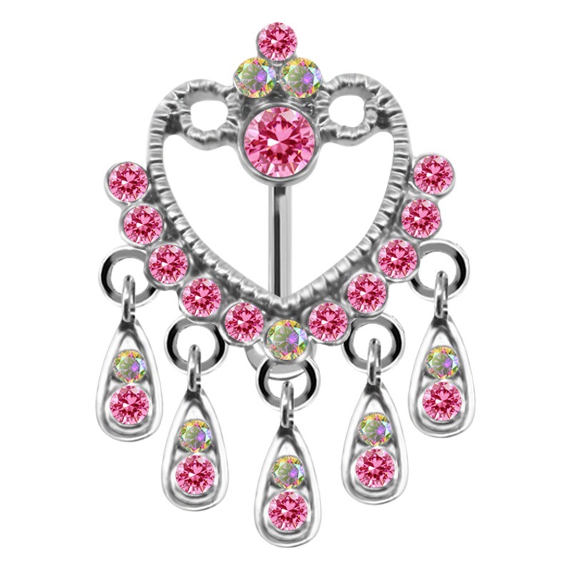 Gaibi europeo y americano transfronterizo Rosa traje ombligo anillo ombligo hebilla ombligo clavo gato cabeza libélula pistola mariposa ombligo anillo en stock