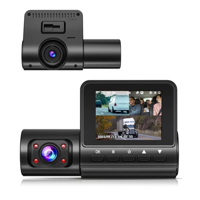 Driving recorder 1080P reversing image three-lens
