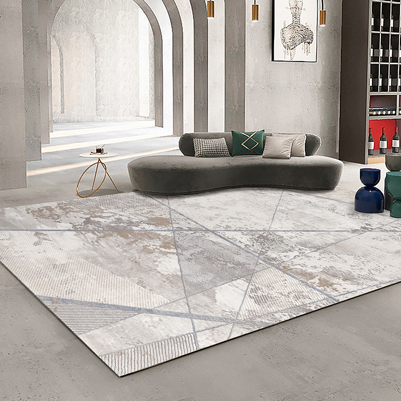 Fábrica fuente alfombra de sala de estar antideslizante alta sensación doméstica dormitorio resistente a la suciedad fácil de limpiar alfombra de la cama de la villa