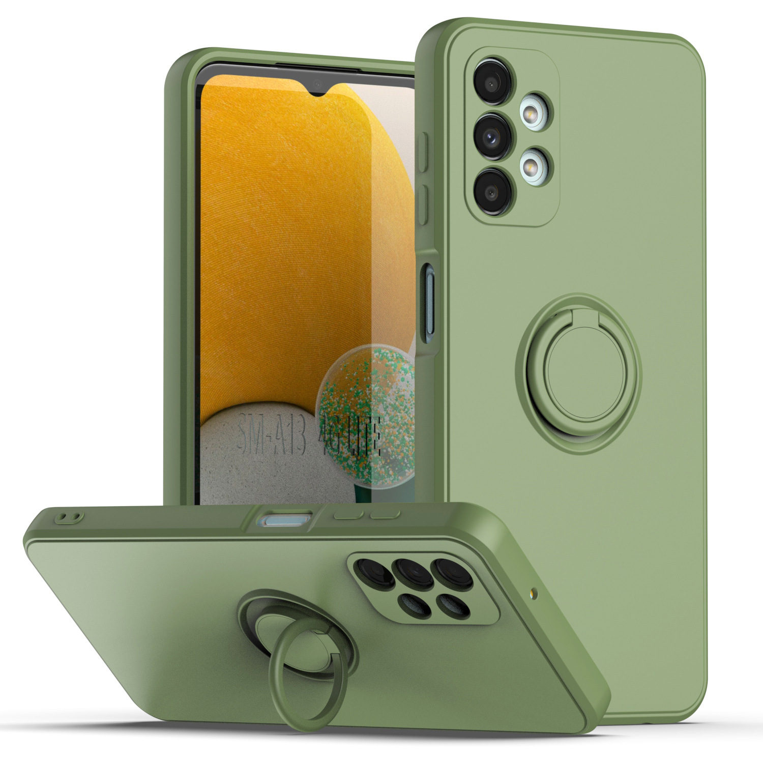 Funda para teléfono móvil Samsung A57, soporte líquido para A56, soporte magnético para coche A22, soporte de anillo A72, funda protectora suave A06 para A54