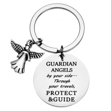 欧美跨境钥匙扣天使守护者配件 GUARDIAN ANGELS by your side