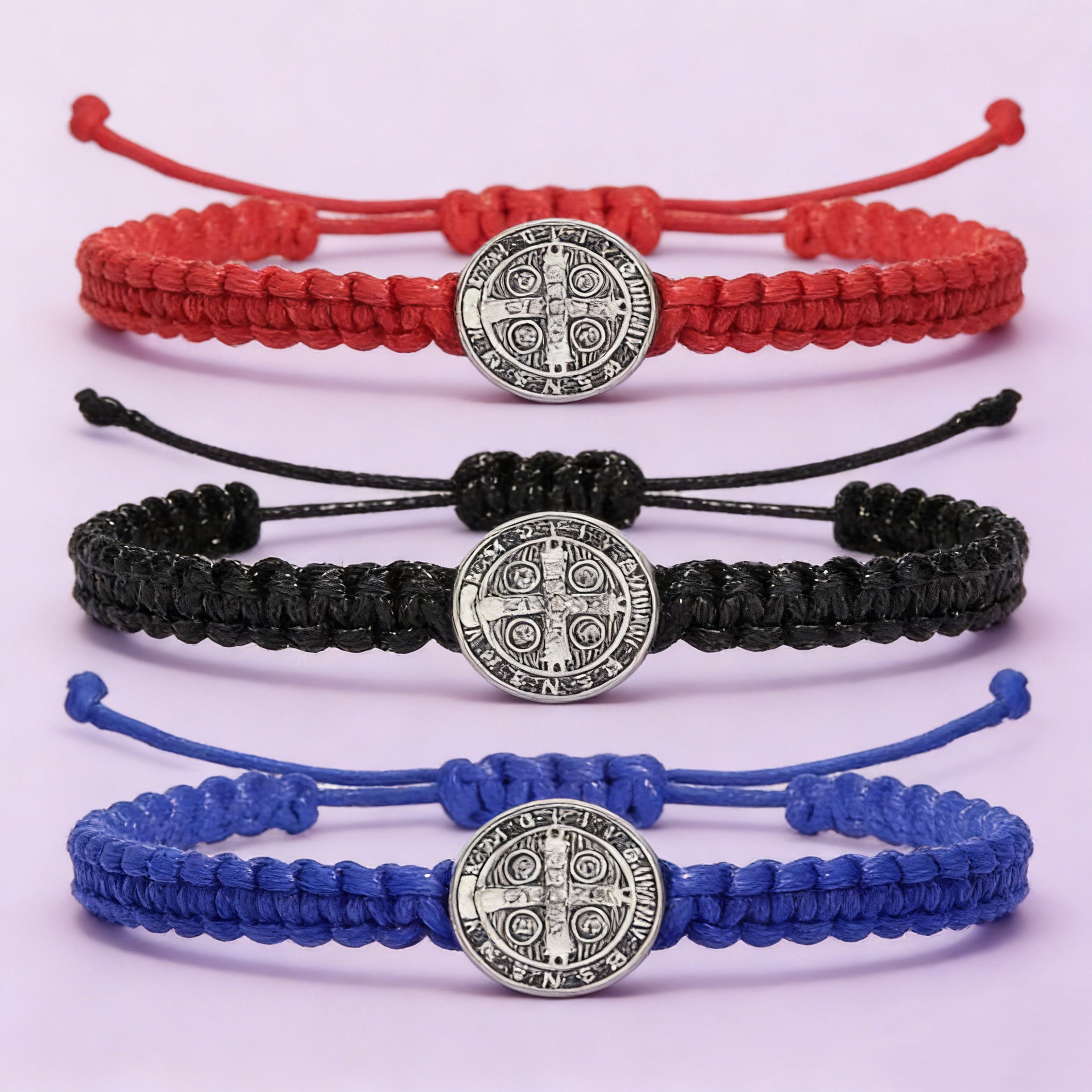 Cross-border best-selling cross-shaped handmade woven bracelet, artistic retro totem jewelry, adjustable woven bracelet wholesale
