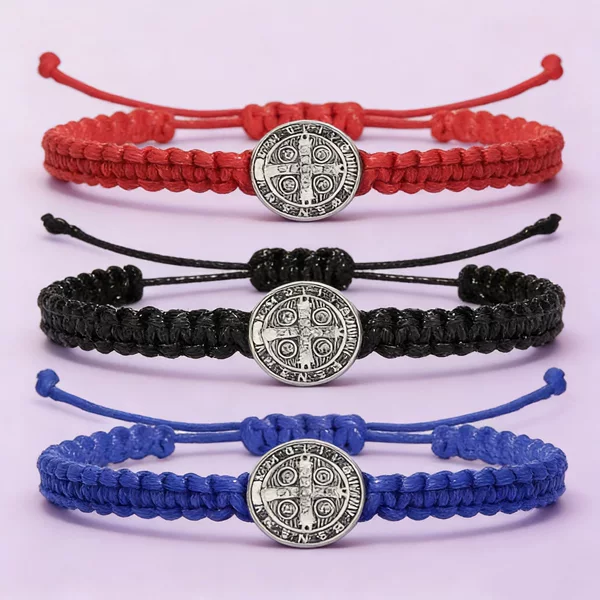 Cross-border best-selling cross-shaped handmade woven bracelet, artistic retro totem jewelry, adjustable woven bracelet wholesale