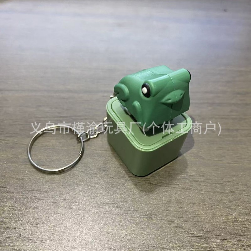 新型の小さい黄色のアヒルはボタンのゲームの電子の同項の発声の解凍のボタンの発声の掛け金の音声のキーホルダーを解凍します。|undefined