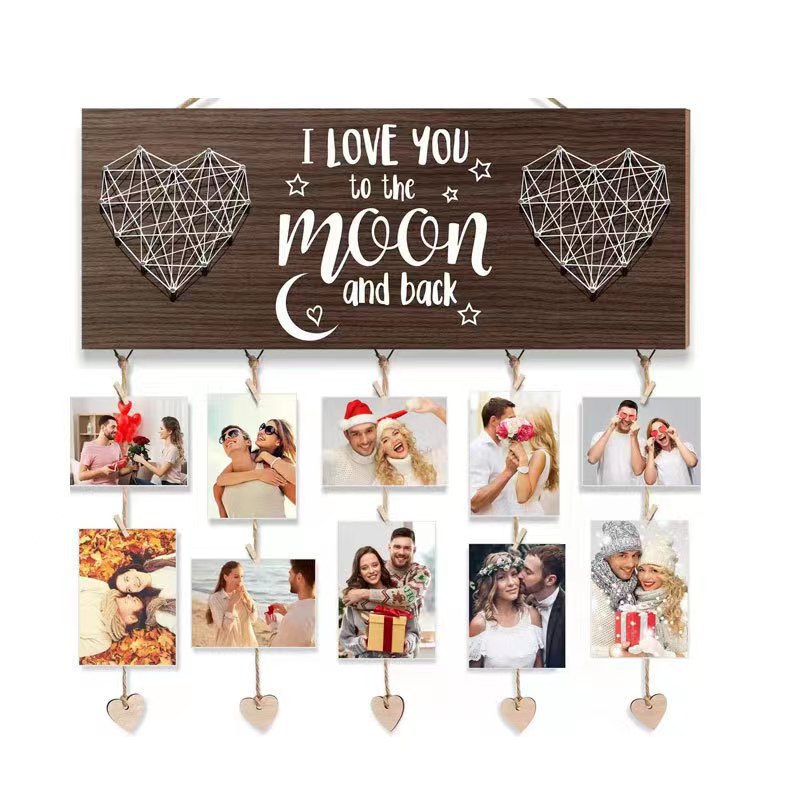 Amazon familia creativa decoración de la pared colgante funcional foto colgando pantalla marco foto pared