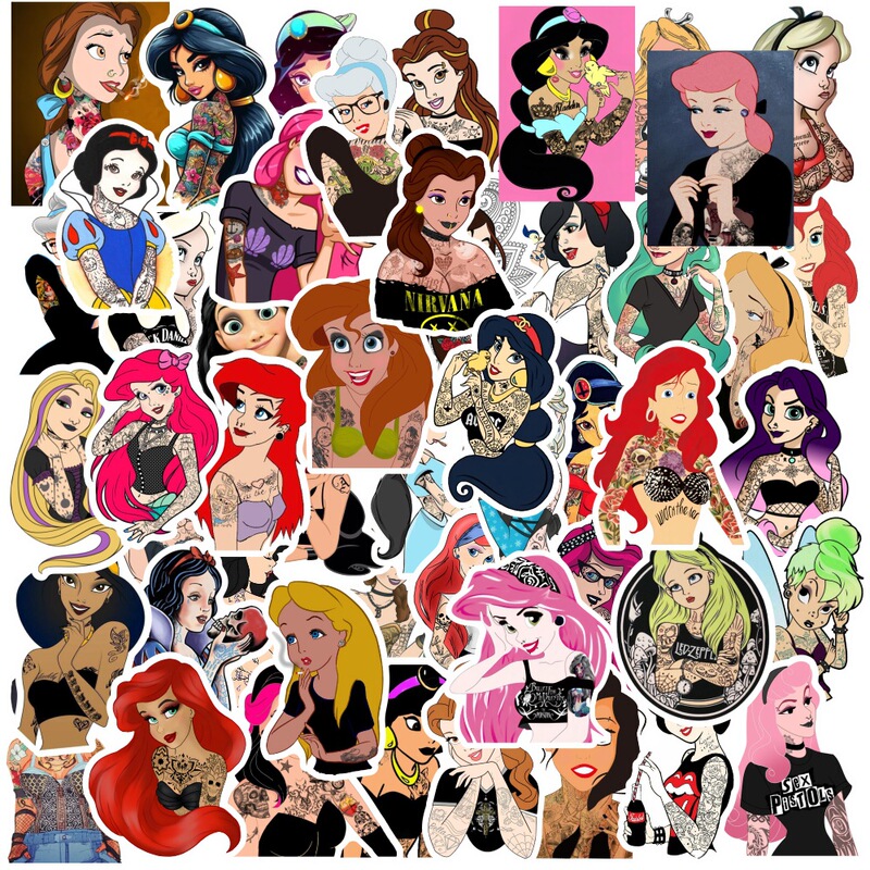 Cross-border Cartoon Princess Movie Characters Princess Tattoo Sticker Party Holiday Event Gift Decoration Sticker Waterproof