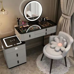 Cabinet Smart Dressing Table Dressing Table Bedroom Wireless Multi-Function All-In-One Nordic Wood Charging Modern Simple