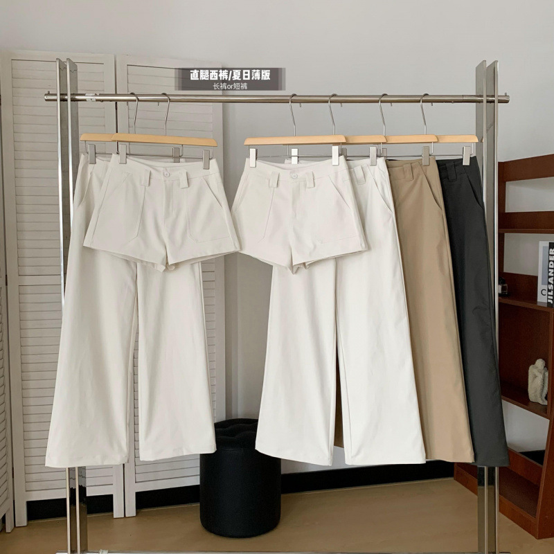 Xifengli 2026 Summer New Straight-Leg Trousers, Thin Summer Version with Stretch yet Still Structured, Thin Fabric Pants Xifengli 2026 Summer New Straight-Leg Trousers, Thin Summer Version with Stretch yet Still Structured, Thin Fabric Pants