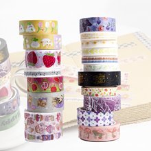 定制和纸烫金手账复古胶带造景ins风素材彩色印花贴纸diy胶卷加工