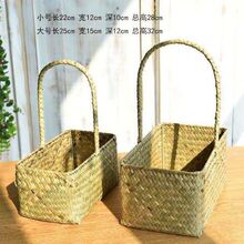 花篮藤编手提篮子草编竹编编织手工插花篮水草小花篮植物篮子批发