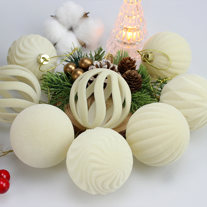 Navidad, accesorios de Navidad, decoraciones navideñas, flocado, colgantes de Navidad, colgantes de decoración del árbol de Navidad