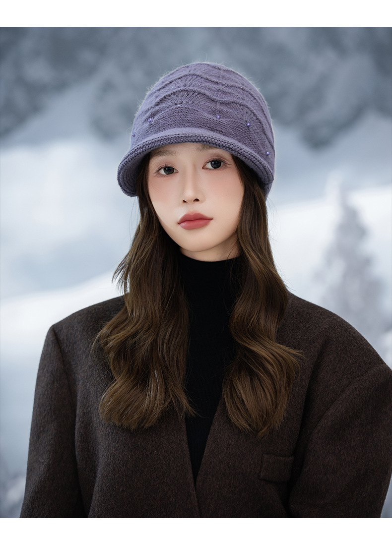 Damen-Bucket-Jacke im koreanischen Stil, vielseitig, perlenbesetzt, dick gestrickt, Herbst-Winter-Mode, lässig, winddicht, warm, hochwertig_voghion.com