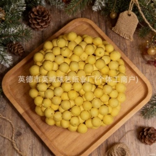 吸水棉纸球彩球香薰球圣诞球圆球挂饰工艺品套装