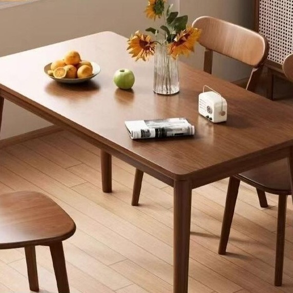 Solid Wood Small Apartment Dining Table, Simple Household Dining Table, Nordic Oak Dining Table and Chairs, Restaurant Dining Table Solid Wood Small Apartment Dining Table, Simple Household Dining Table, Nordic Oak Dining Table and Chairs, Restaurant Dining Table
