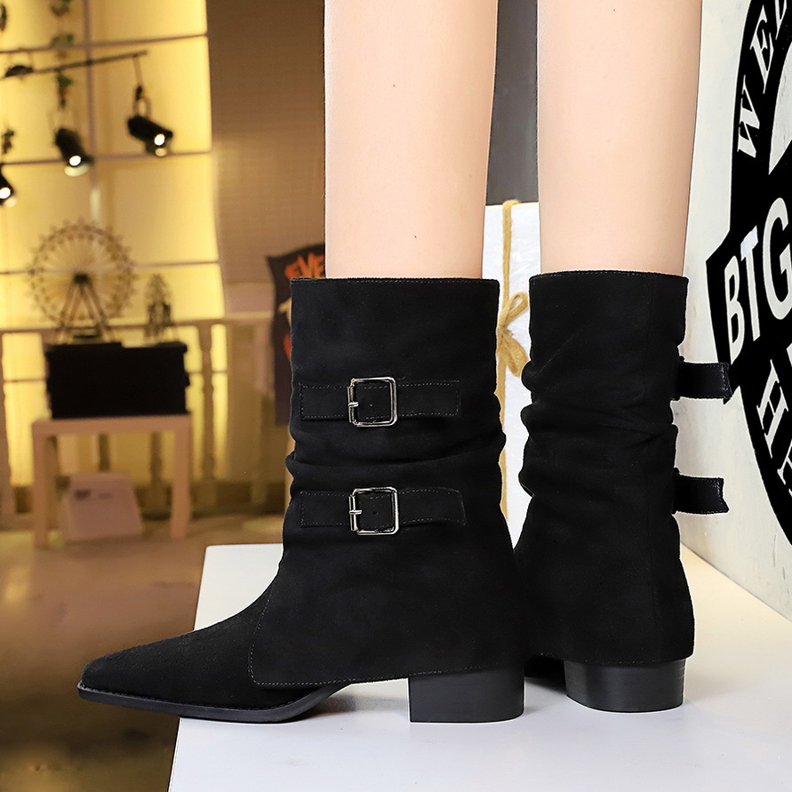Modische Retro Wildleder Overknee Stiefel Mit Blockabsatz_voghion.com