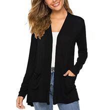 H 60064 Plus Size Solid Cardigan ���봿ɫ��֯�����羳��