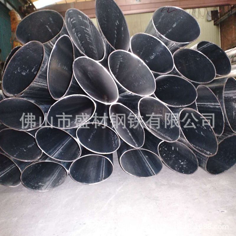 定制异型黑皮白皮镀锌椭圆钢管40*80mm厚度1.2 1.5 2.0mm焊管铁管
