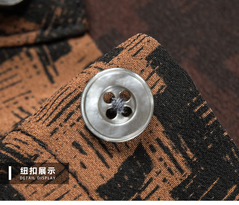 Mulberry silk short-sleeved shirt for men in summer, loose, casual, fashionable and versatile. Thin silk satin shirt for dad pic 15