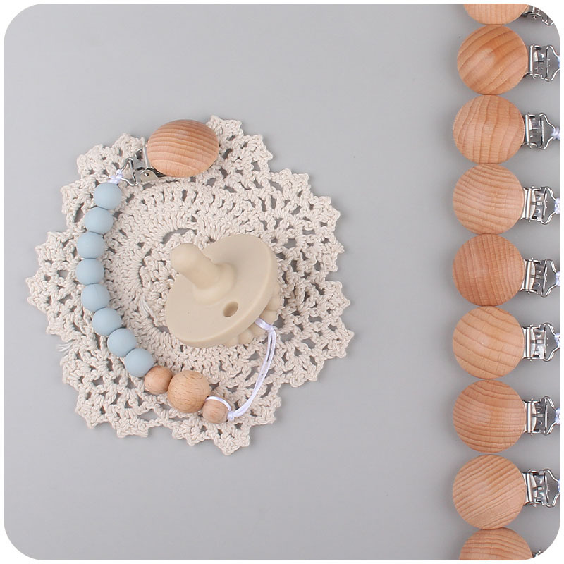 Nuevo bebé haya clip calmante bebé cuentas de silicona morder pegamento molar pezón cadena anti-caída cadena AliExpress