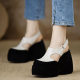 Uncle Xiong handmade women's shoes 12cm new 2025 heel waterproof platform sandals women's high heels top layer cowhide white