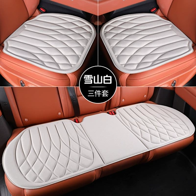 Seat cushion, seat cover | Cushion - checkered-style-snow-mountain-white-three-piece-set