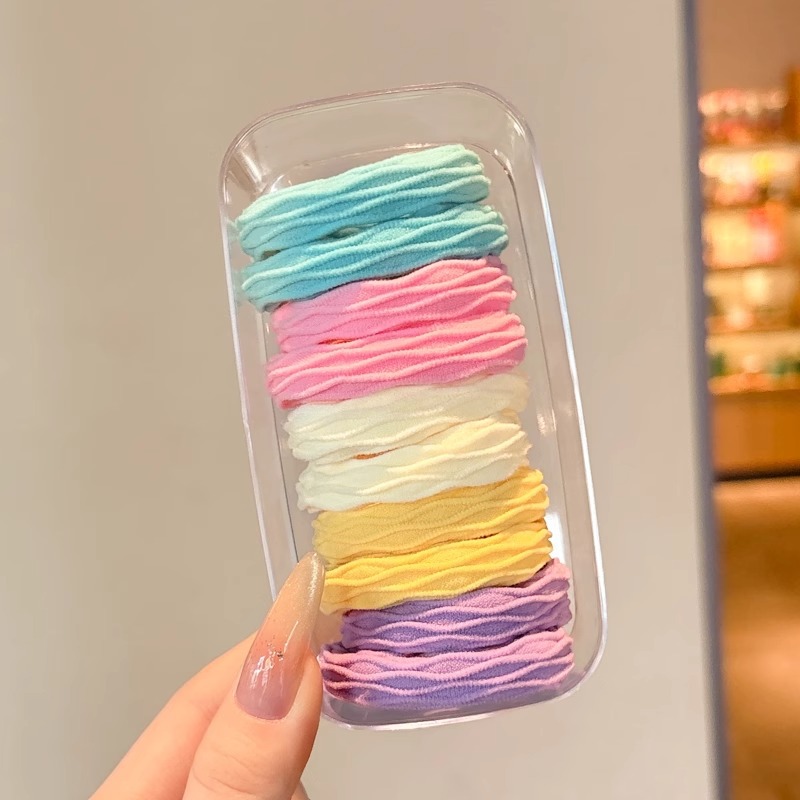 El color del bebé no daña el cabello, el anillo para el cabello, la cuerda para el cabello de la cola de caballo alta para niños, la cuerda para el cabello de la niña, el tocado de la banda elástica alta