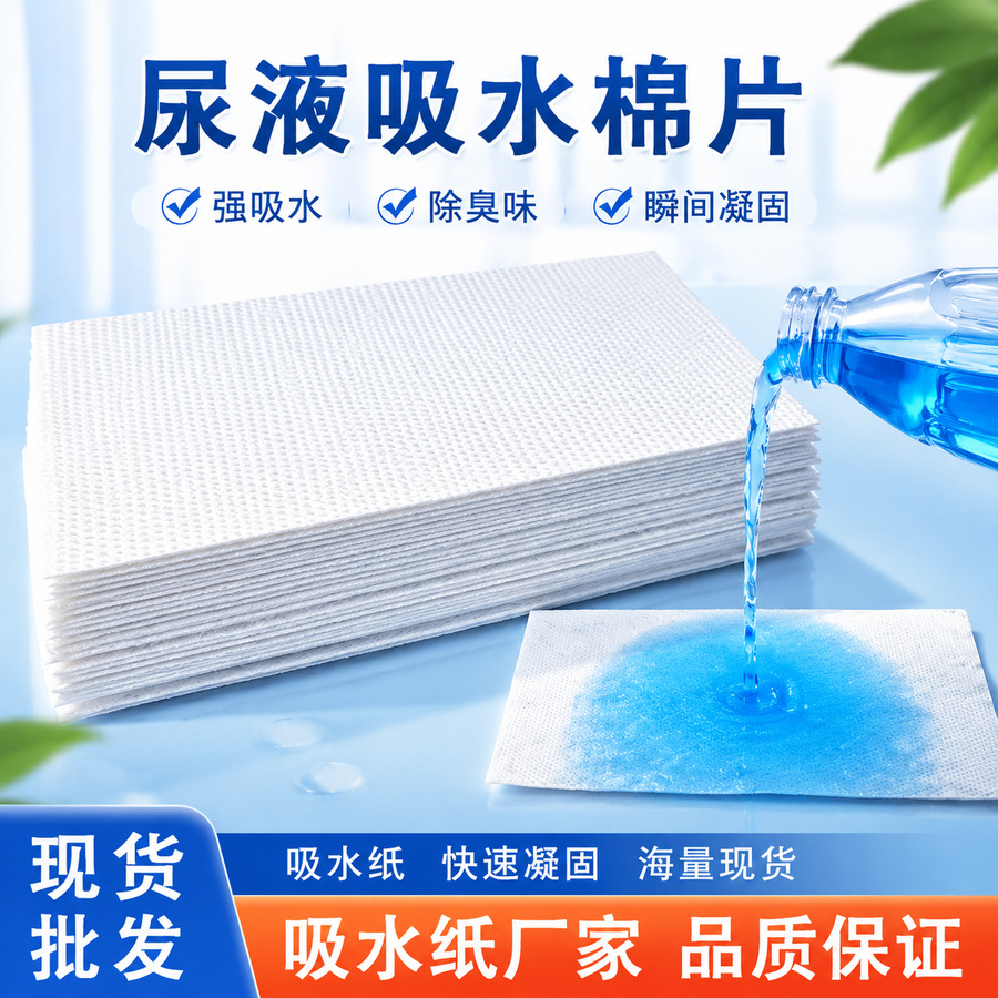 宠物尿液吸水纸凝固剂尿壶除味防臭棉片液体固化剂速凝剂成人护理