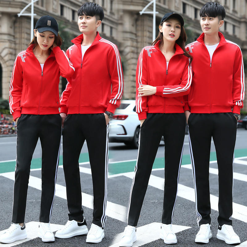 New Sports Suit Men's Spring and Autumn Couple Two-piece Casual Winter Women's Running Sportswear Suit Men's Class Clothes