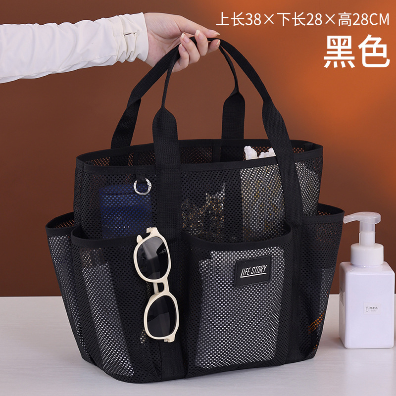 クロスボーダー新品マルチポケットメッシュビーチバッグ大容量フィットネススポーツ収納バッグ水着バッグ手提げ水泳バッグ