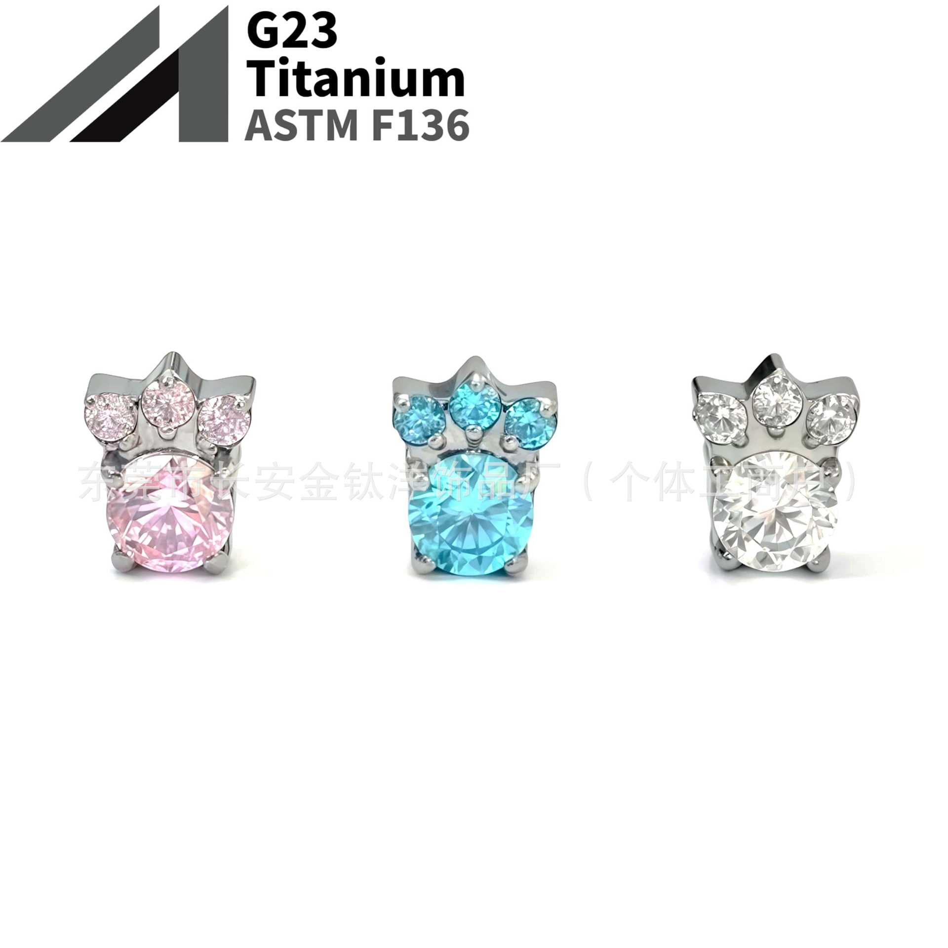 16G labret stud size and finish detail