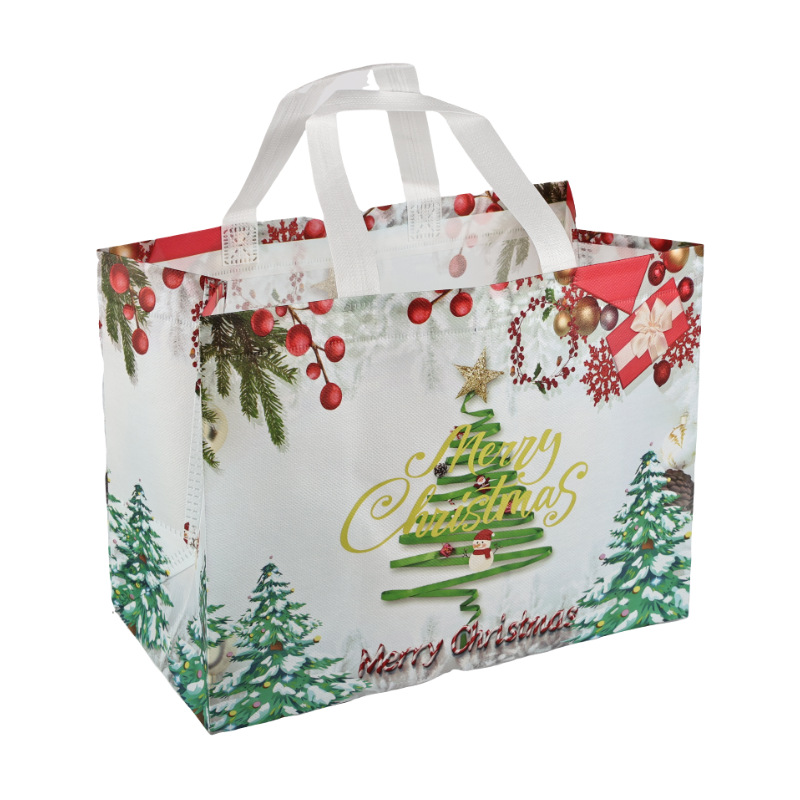 Bolso no tejido de Navidad bolso de mano logotipo personalizado gran película de dibujos animados transfronterizos alta sensación bolsa de embalaje de regalo