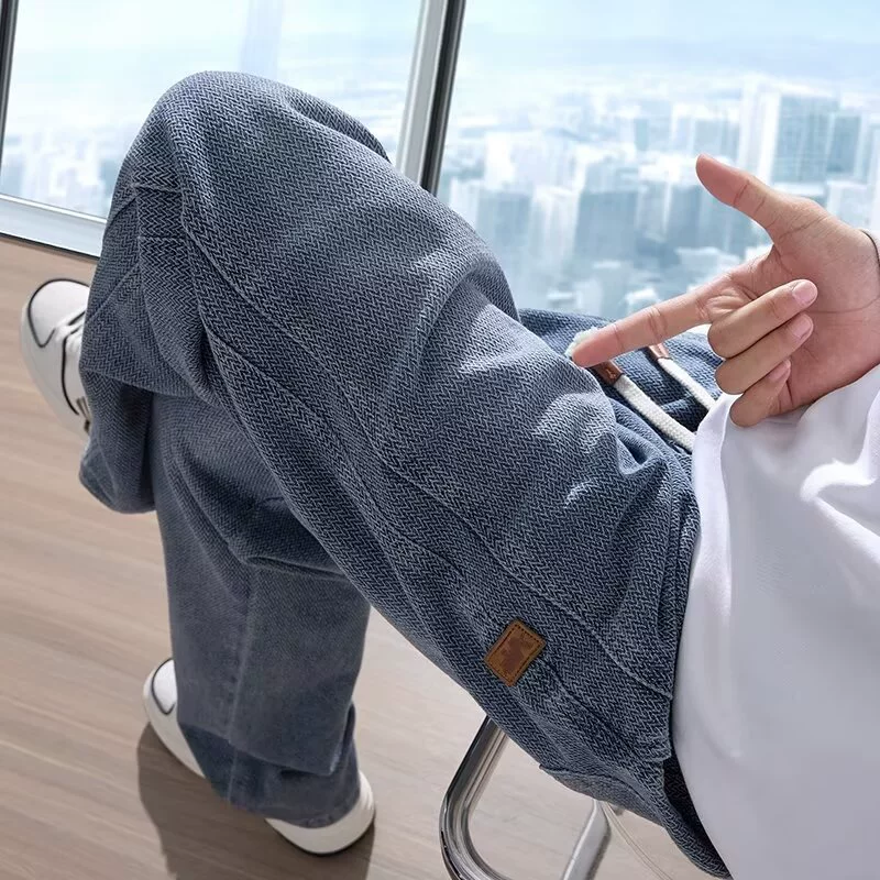 Демисезонная звёздная небесная ткань, джинсы, трендовые casual брюки, свободный прямой покрой, американский стиль