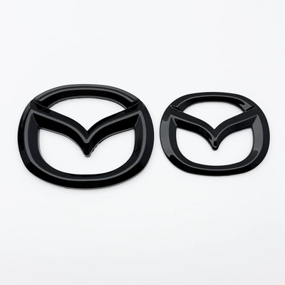 Cover Stickers, Car logo - 14-19-atez-front-rear-logo-bright-black