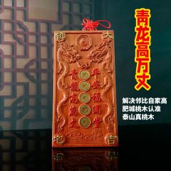 批发桃木挂件青龙高万丈邻居家房子比自己房子左低有高五帝钱挂件